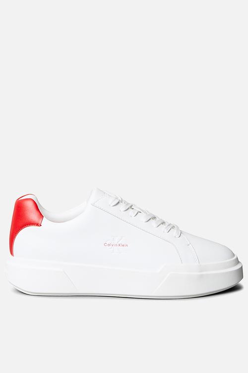 Chunky Cupsole Laceup - Bright White/Adrenaline Rush