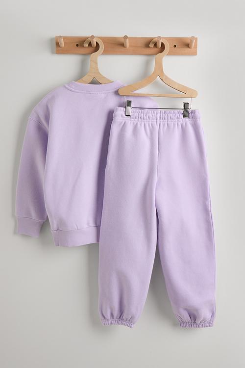 Sammy Oversized Crew & Relaxed Trackpant Pack - Vintage Lilac/Butterfly