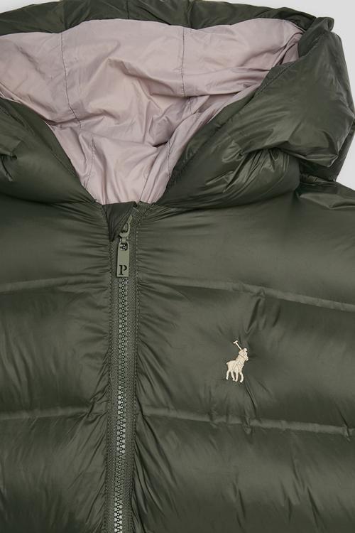 Ziyanda longer length puffer jacket - olive
