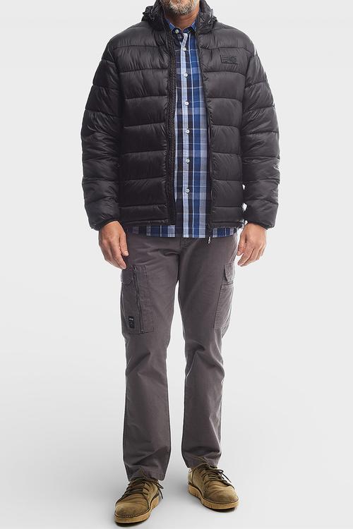 Long Sleeve Puffer Jacket - Black