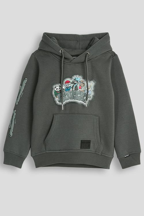 Boys Animation Hoody - Anthracite