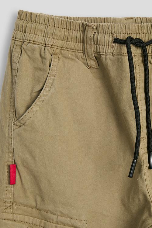 Boys Cotton Cargo Pants - Bush