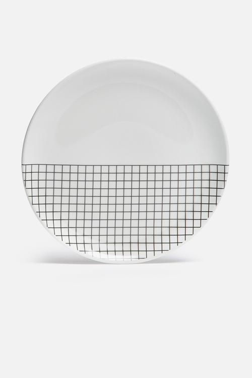 Geometric dinner plate set of 4 
