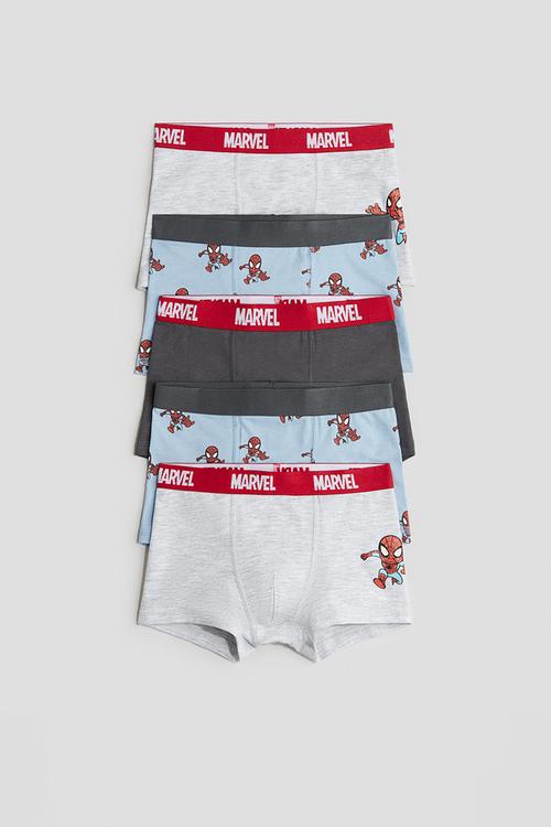 5-pack trunks - light blue/marvel comics