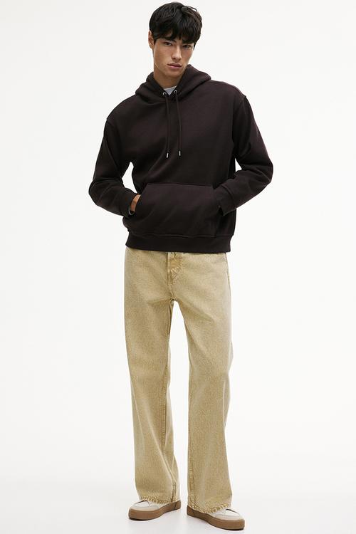 Loose fit hoodie - dark brown