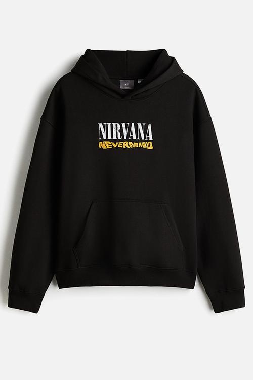 Loose fit hoodie - black/nirvana