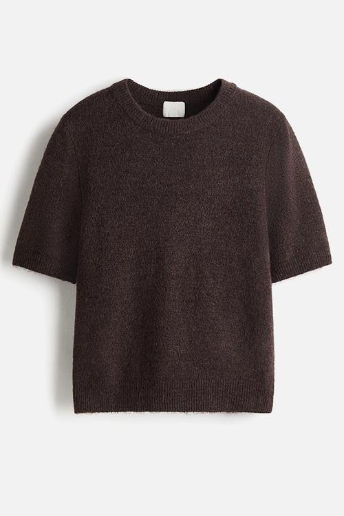 Fine-knit jumper - dark brown