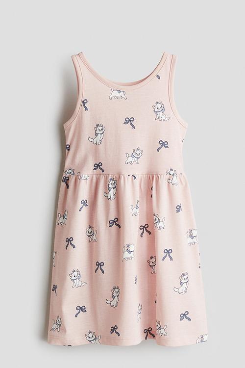 Sleeveless jersey dress - light pink/aristocats