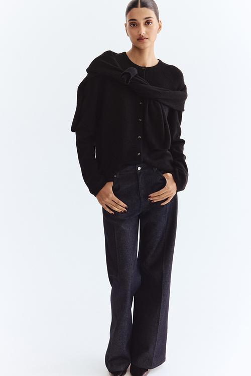 Loose-fit cardigan - black