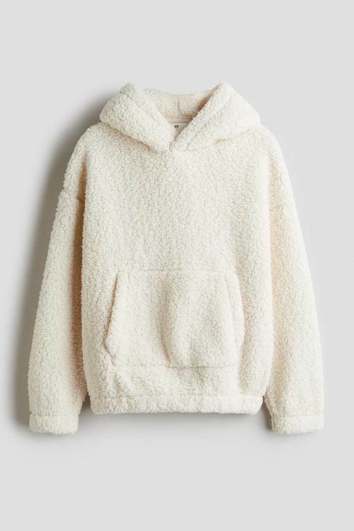 Teddy hoodie - light beige