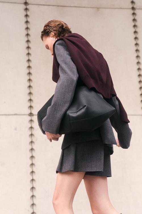 Pleated skort - dark grey/checked