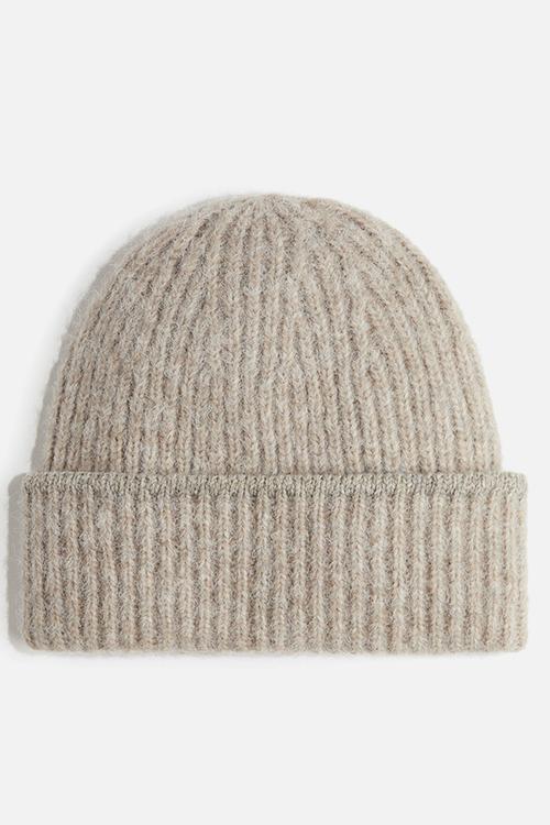 Soft-brushed beanie - light beige marl