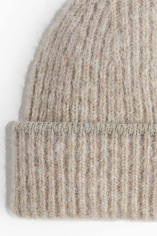 Soft-brushed beanie - light beige marl