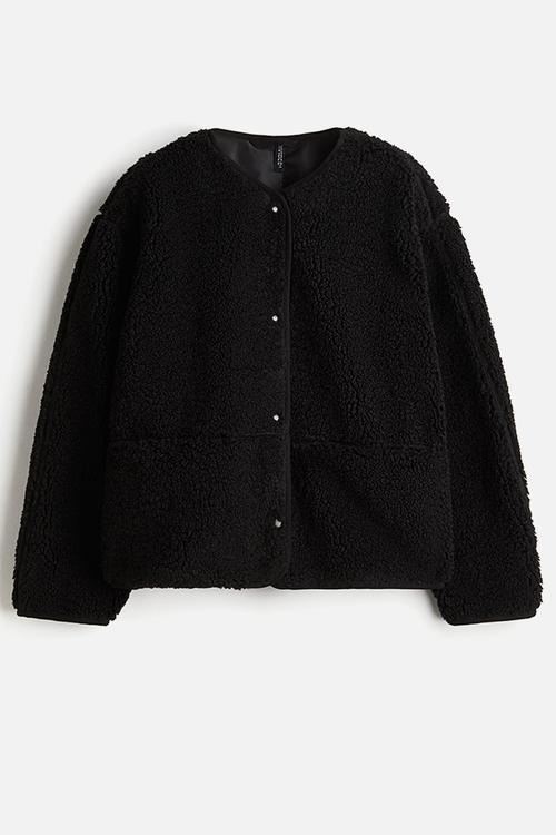 Teddy jacket - black
