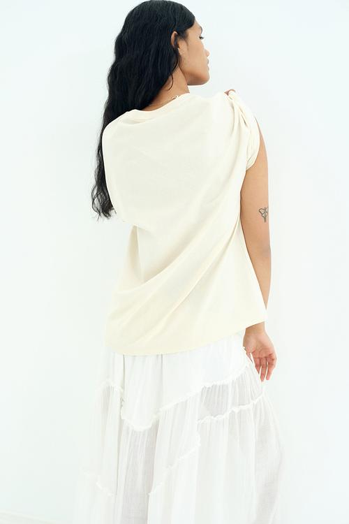 Oversized printed T-shirt - light beige/degas