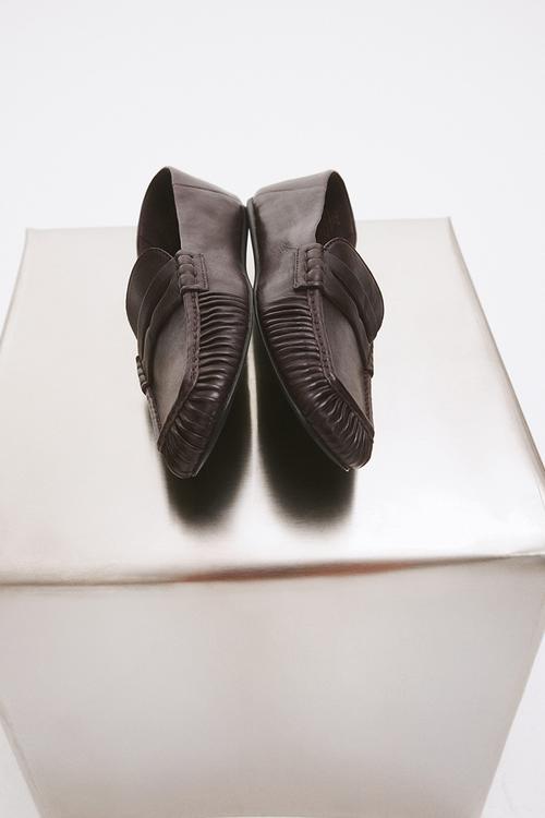 Leather loafers - burgundy