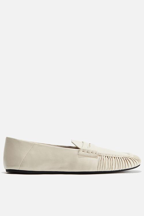 Leather loafers - cream