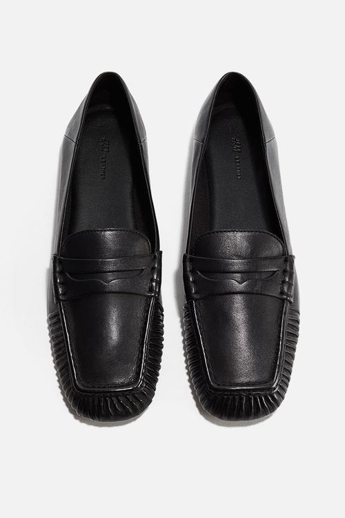 Leather loafers - black