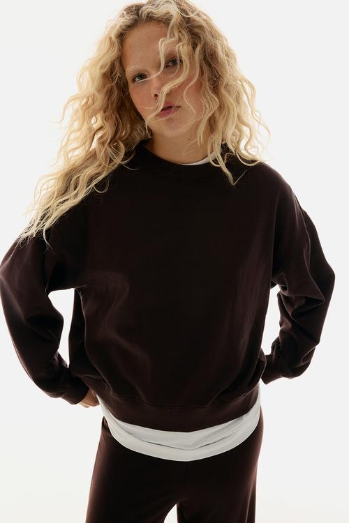 Oversized sweatshirt - dark brown