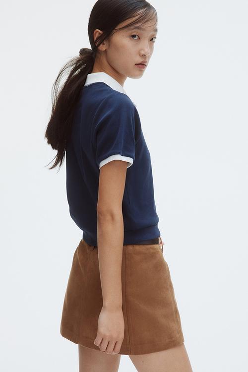 Cotton polo shirt - navy blue/nouveau depart