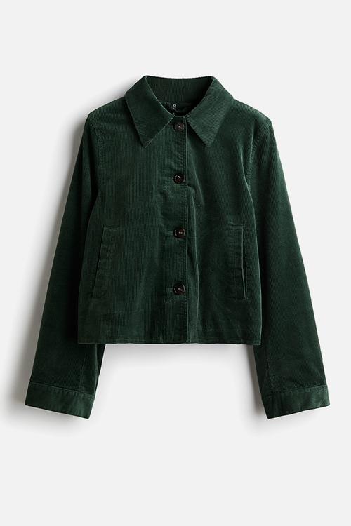 Cotton corduroy jacket - dark green