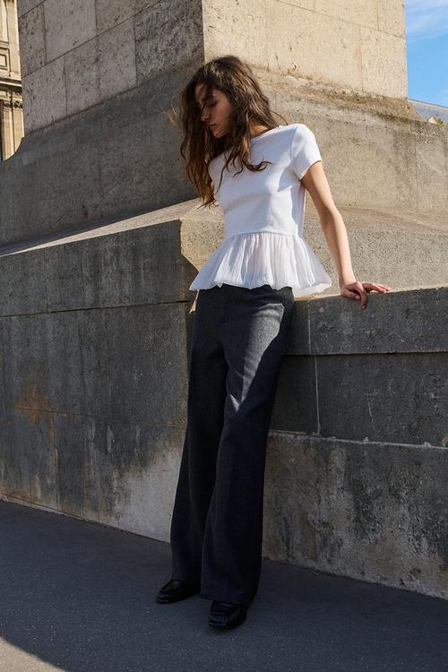 Embellished trousers - dark grey
