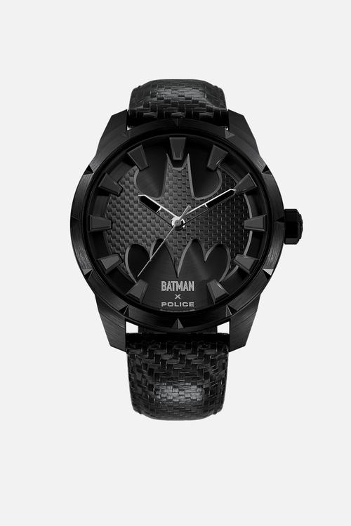 Bat Ip Case Black Dial Blk Leather Strp +Box - Black