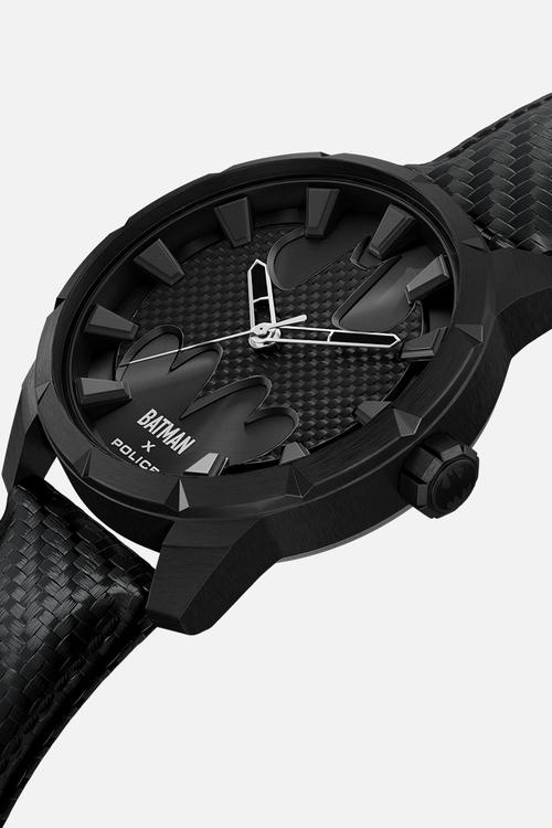 Bat Ip Case Black Dial Blk Leather Strp +Box - Black