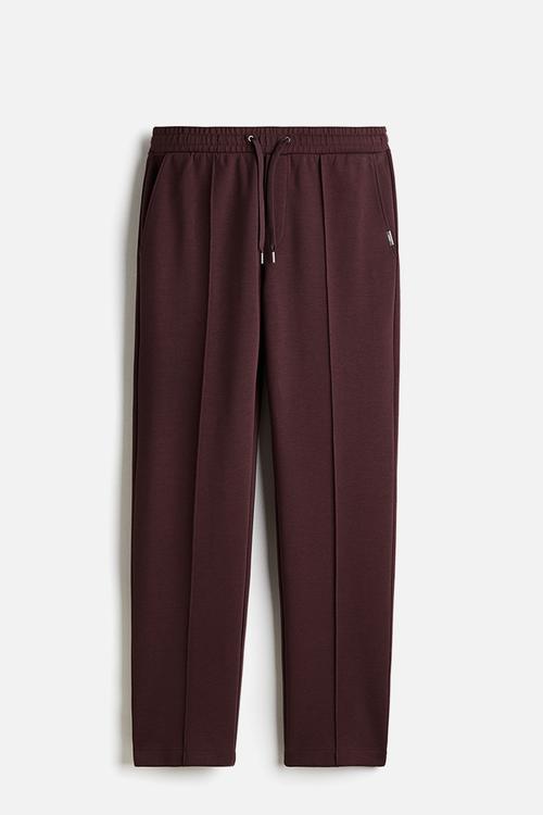 Regular fit tailored joggers - plum