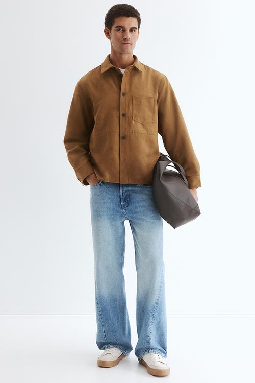 Regular fit overshirt - beige