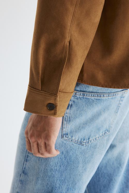 Regular fit overshirt - beige