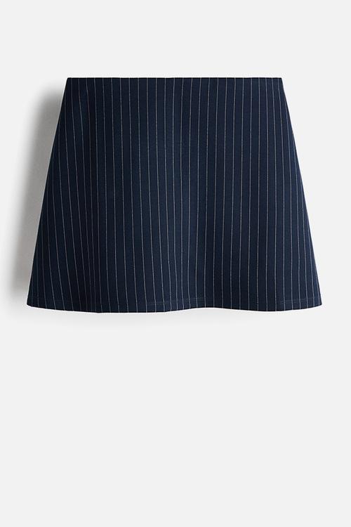 Ponte di roma skort - navy blue/pinstriped