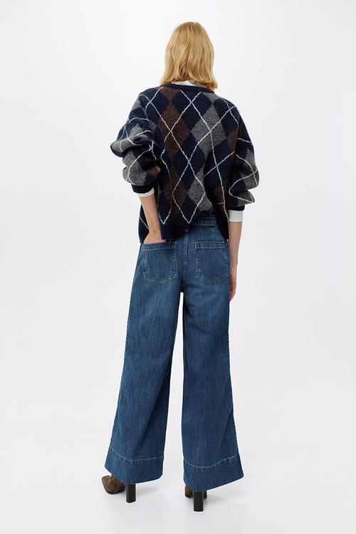 Wide high jeans - denim blue