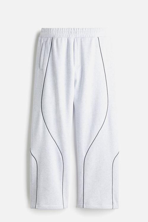 Relaxed fit sweatpants - light grey marl