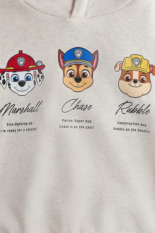Print-motif hoodie - light beige/paw patrol