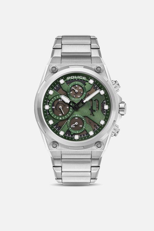 Steel Case Green Dial Bracelet Strap - Silver