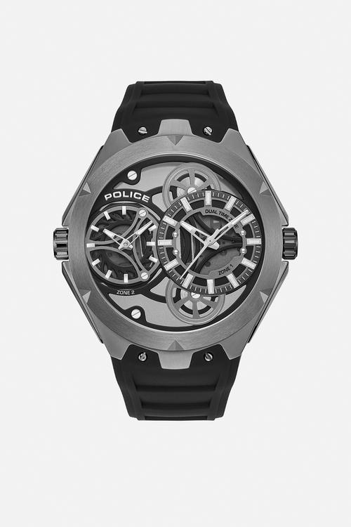 IP Gun Case Gun Dial Black Silicone Strap - Black/Grey