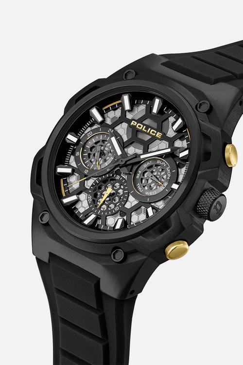IP Case Bl Dial IP Rubber Strap - Black