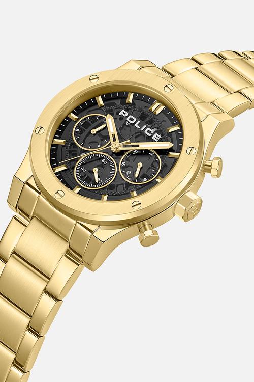 IP Black Dial IPG Bracelet Strap - Gold/Black