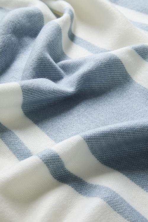 Melody Stripe Throw Overcast - Sky/Natural