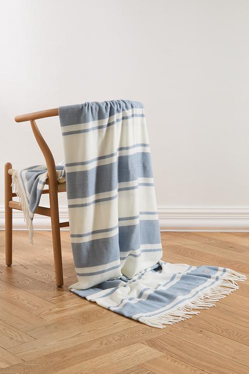 Melody Stripe Throw Overcast - Sky/Natural
