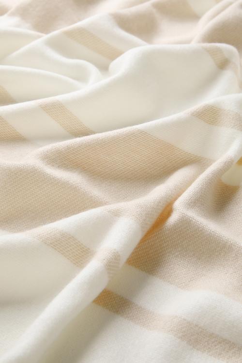 Melody Stripe Throw - Bone/Natural