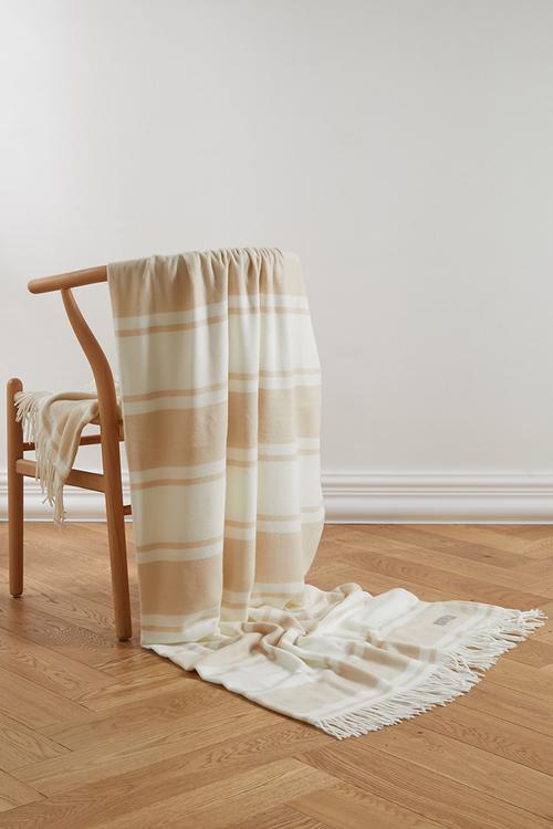 Melody Stripe Throw - Bone/Natural