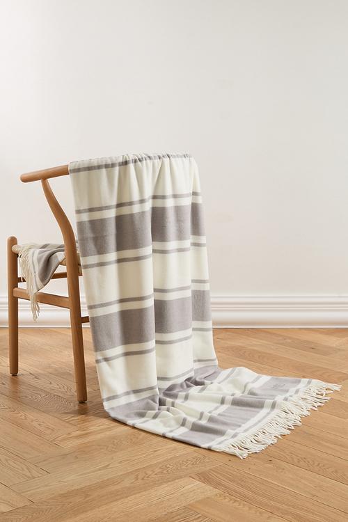 Melody Stripe Throw - Wild Dove/Natural