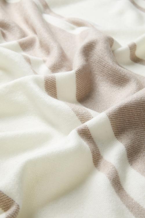 Melody Stripe Throw - Cobblestone/Natural