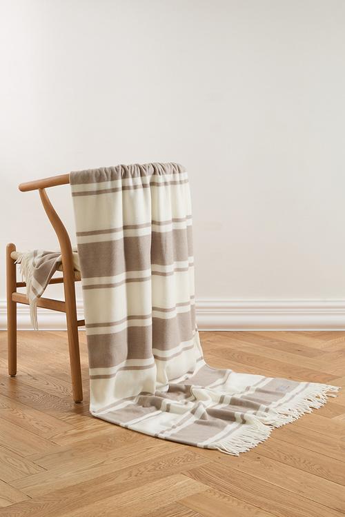 Melody Stripe Throw - Cobblestone/Natural
