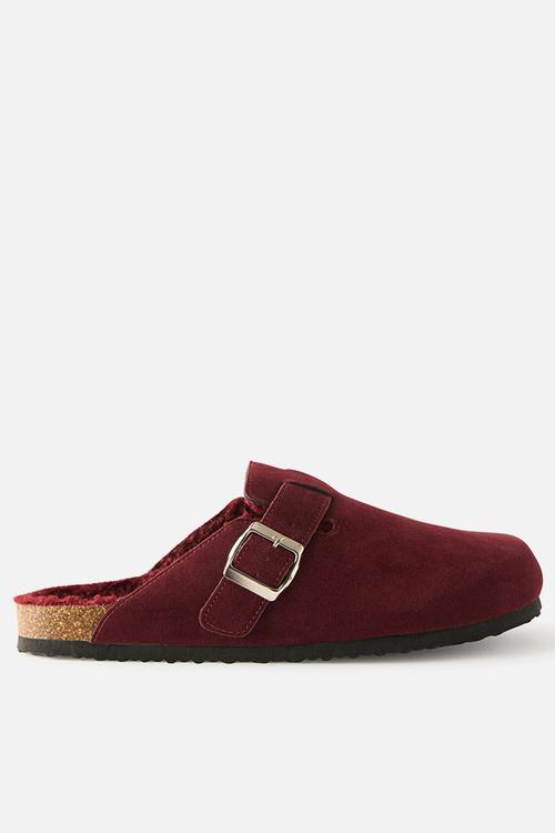 Rexrex buckle mule - burgundy cosy