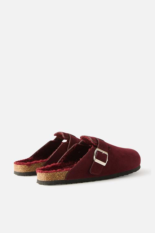 Rexrex buckle mule - burgundy cosy