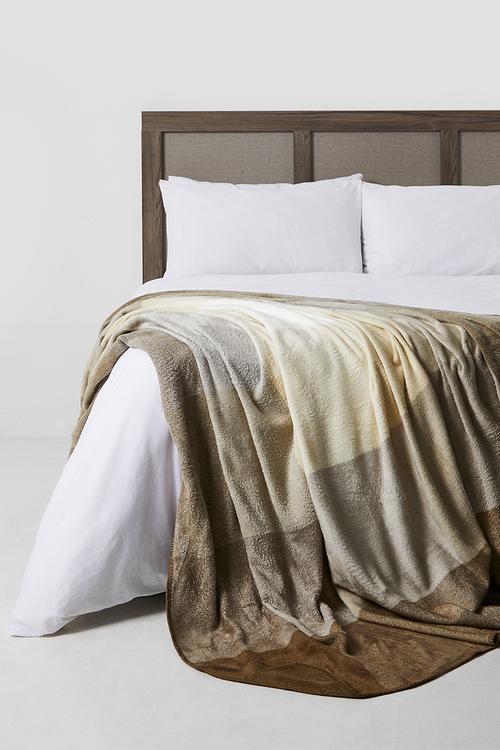 Top Suede Bed Throw - Coffee/Cobblestone