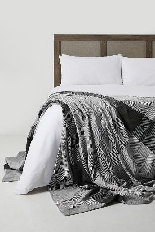 Protea Bed Throw - Steel/Wild Dove
